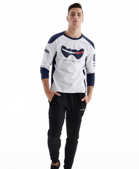 Blizzard Overwatch Soldier 76 T-shirt OW Game Long Sleeve Tee